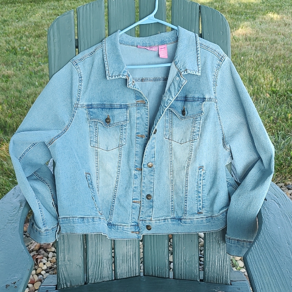 Woman Within Light Blue Jean Jacket